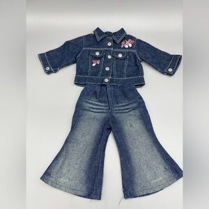 18” Doll Clothing.
Denim Jacket and Flared Jeans Set